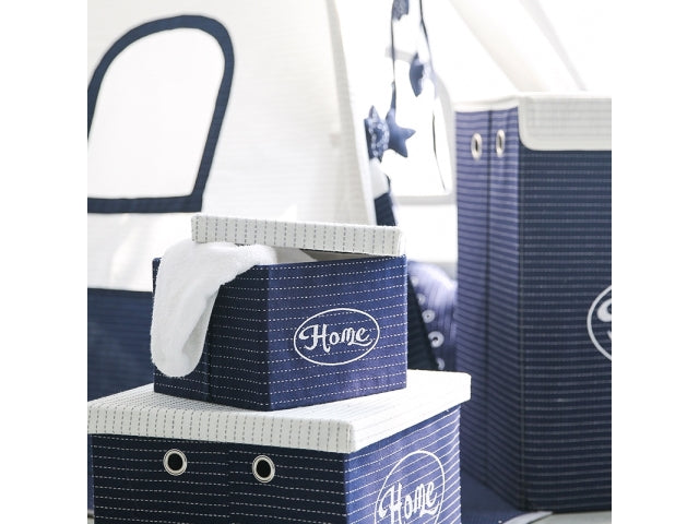 Vista de Set cajas Navy Home grande mediana pequeña