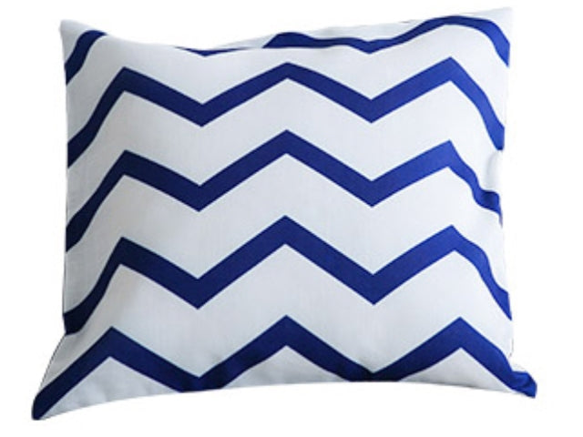 Vista de Cojín azul marino zig-zag