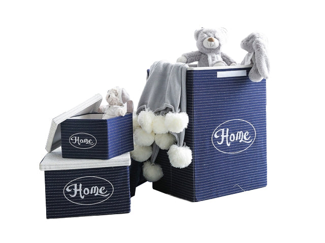 Set cajas Navy Home grande mediana pequeña