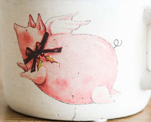 Vista de Taza chancho Pink