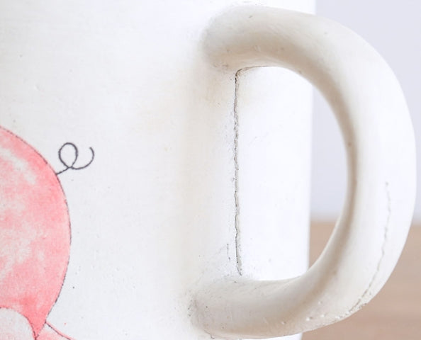 Vista de Taza chancho Pink