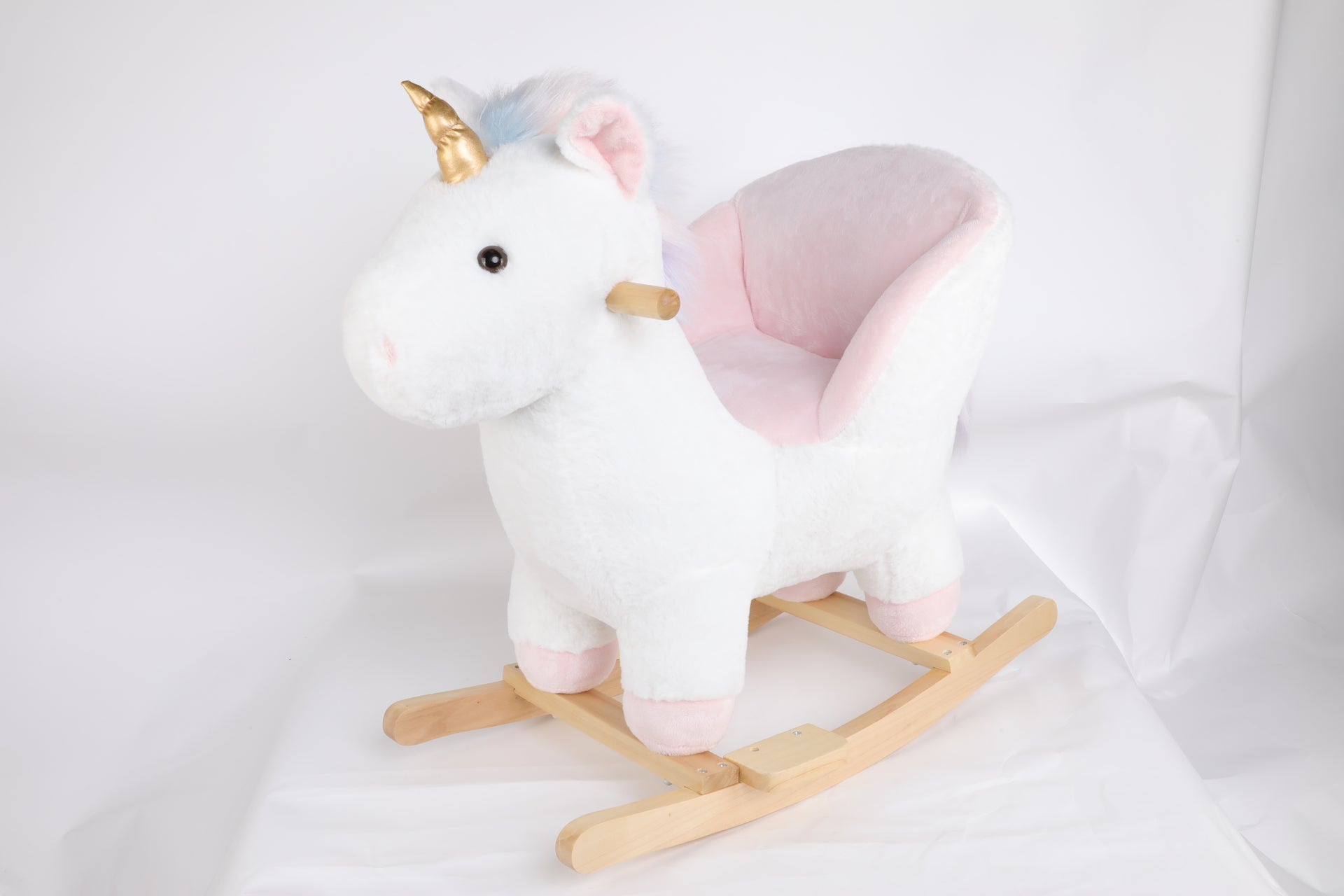Vista de Balancín unicornio con asiento