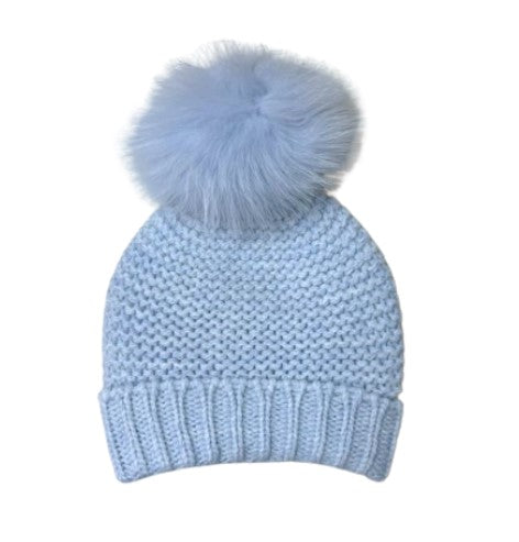 Vista de Gorro Fur celeste