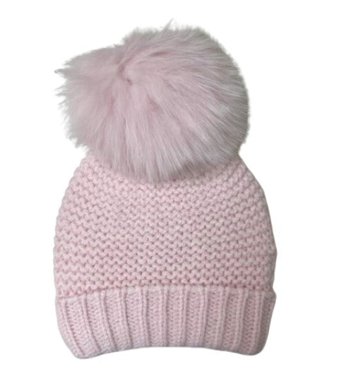 Vista de Gorro Fur rosado