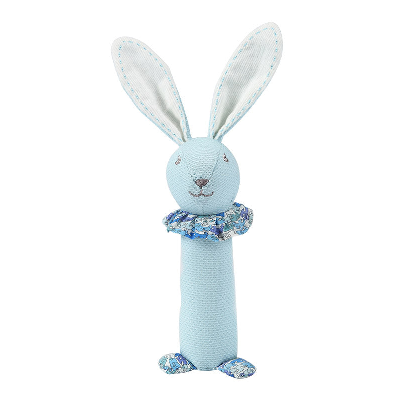 Vista de Pack sonajero conejo celeste Tweed