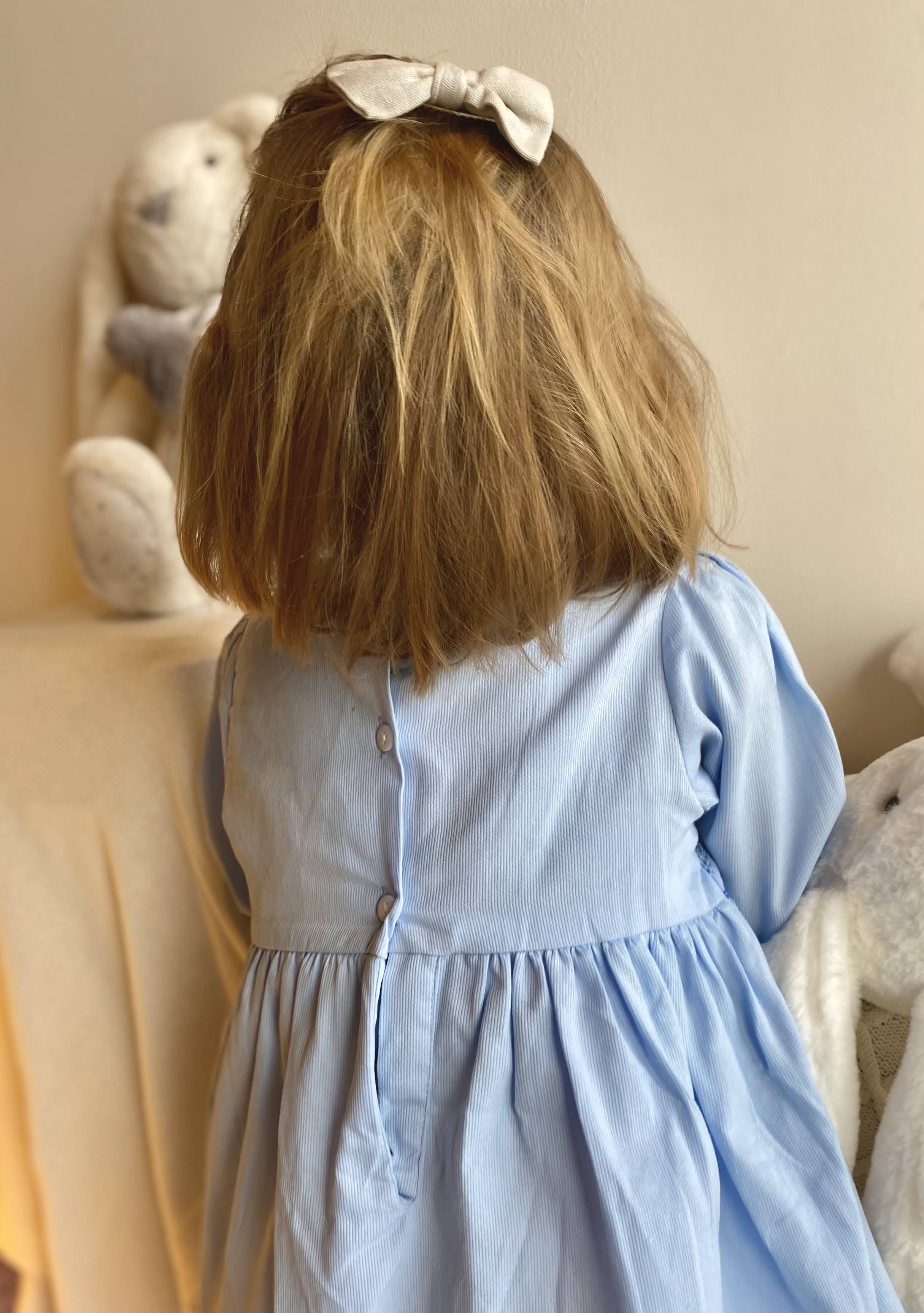 Vista de Vestido Colomba Smock Celeste