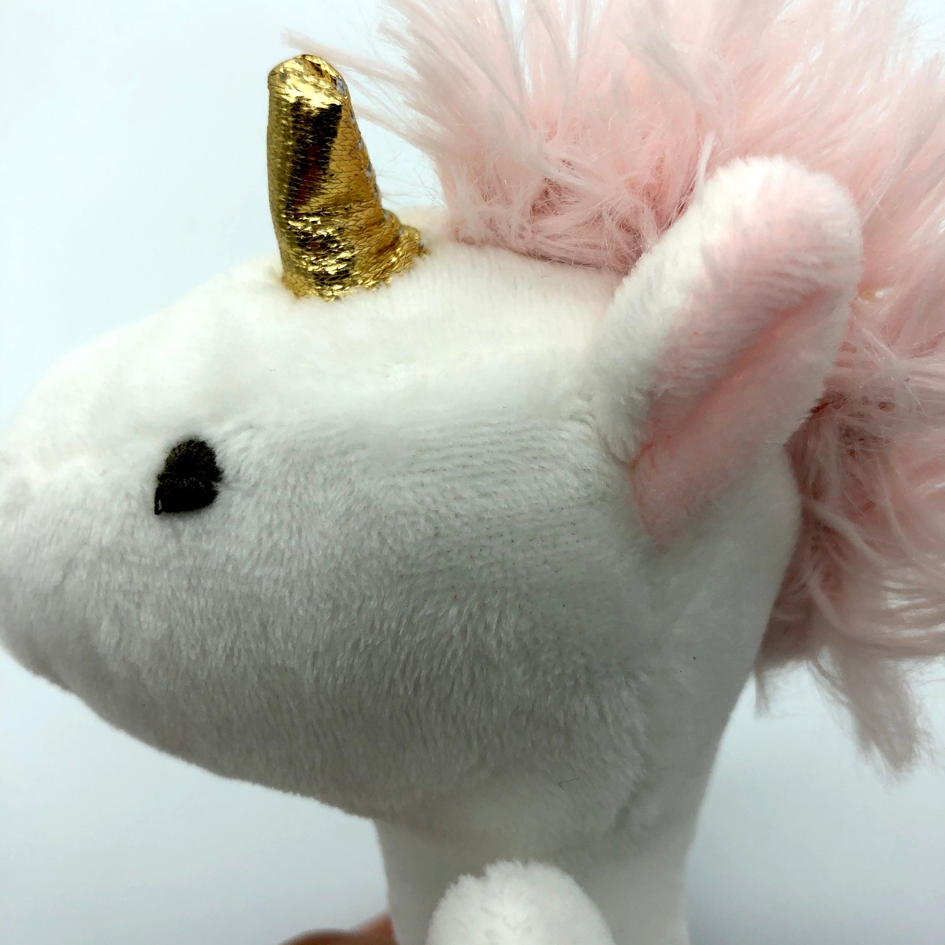 Vista de Pack sonajero unicornio cuadrille rosado