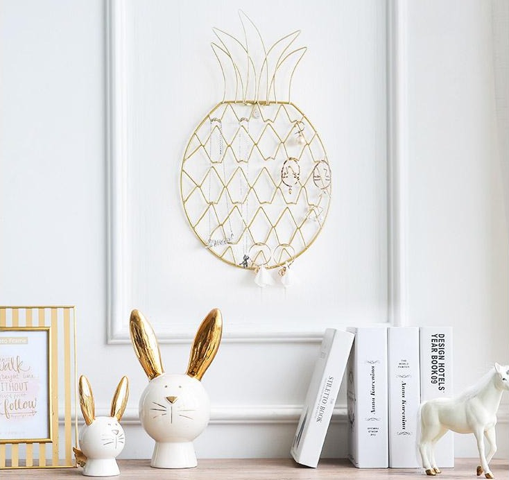 Vista de Rejilla Gold en forma de piña para la pared