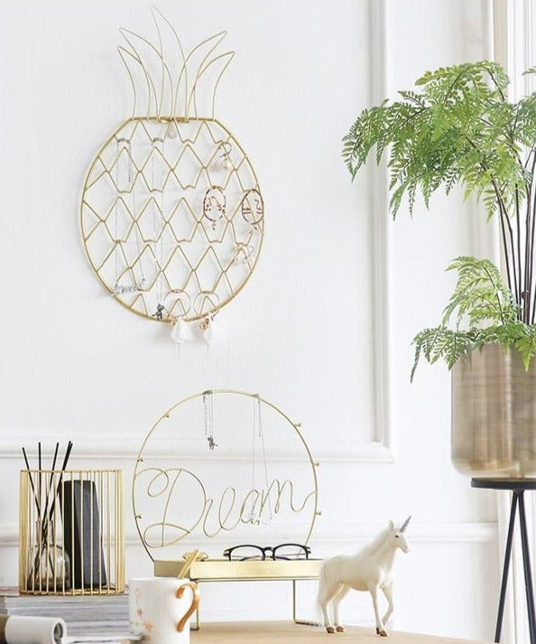 Vista de Rejilla Gold en forma de piña para la pared